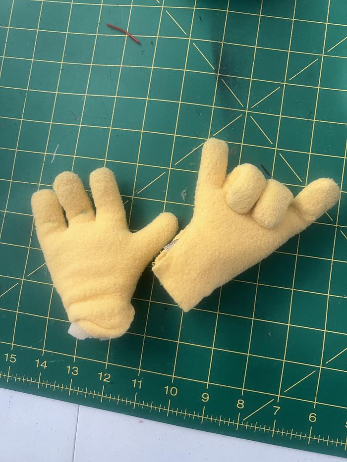 Puppet hands on the workbench